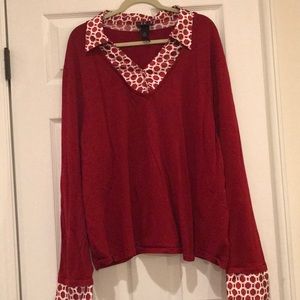❤️Maroon Sweater Blouse Ooh-La-La!!❤️